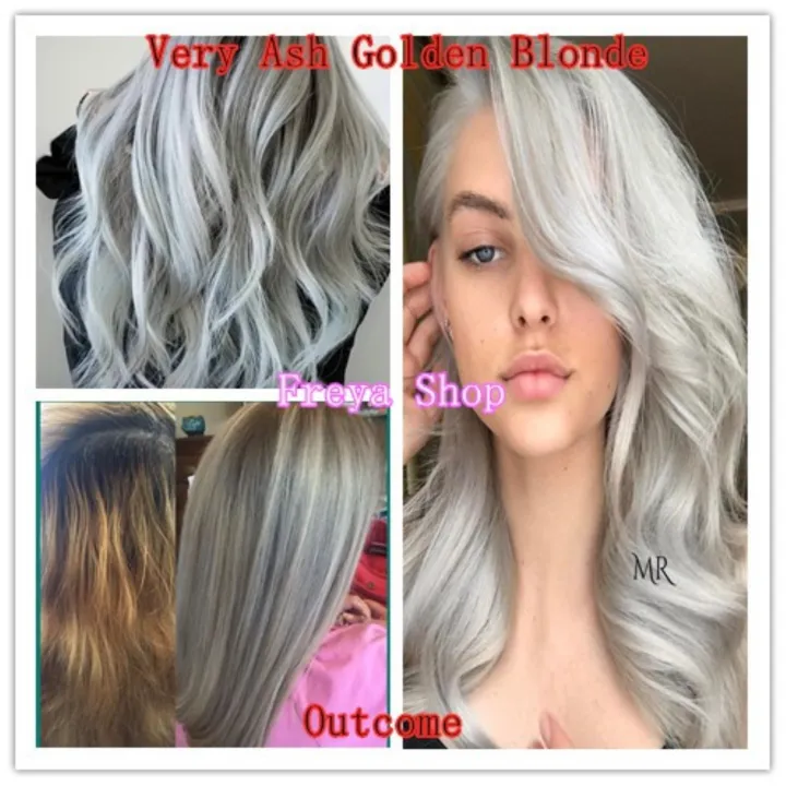 Very Ash Golden Blonde Hair Color With Oxidant Bob Keratin