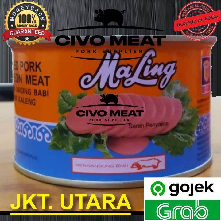 Maling Canned Luncheon Pork Tts Gr Daging Babi Ma Ling Kaleng Besar