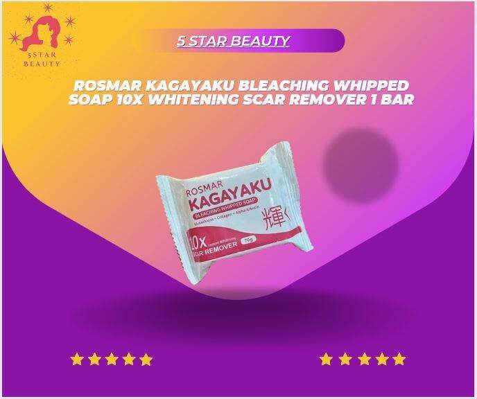 Rosmar Kagayaku Bleaching Whipped Soap 10X Whitening Scar Remover 1 Bar