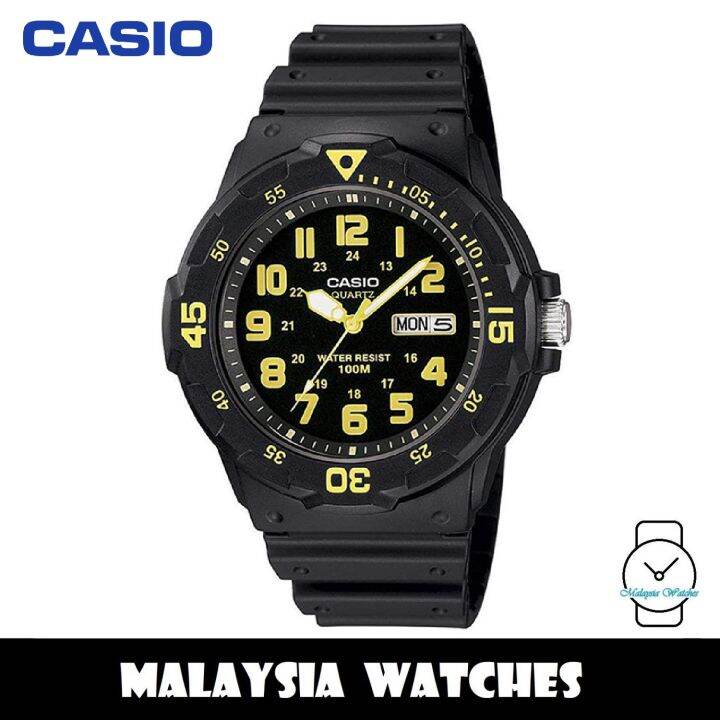 Original Casio Mrw H B Quartz Analog Black Dial Black Resin