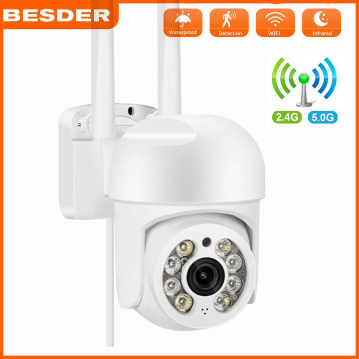 BESDER 3MP 5G IP Camera Wifi Outdoor 2MP P2P Audio CCTV Surveillance