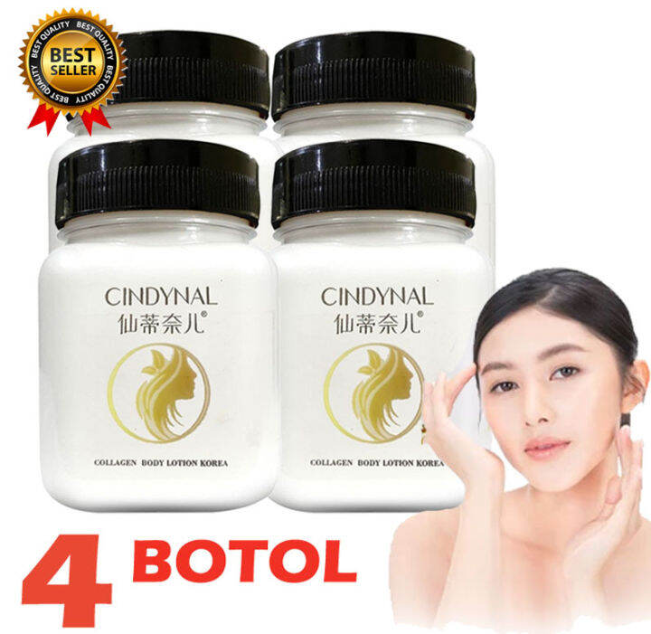 Paket 4 Botol Bibit Collagen Pemutih Badan Original Cindynal Bitcol