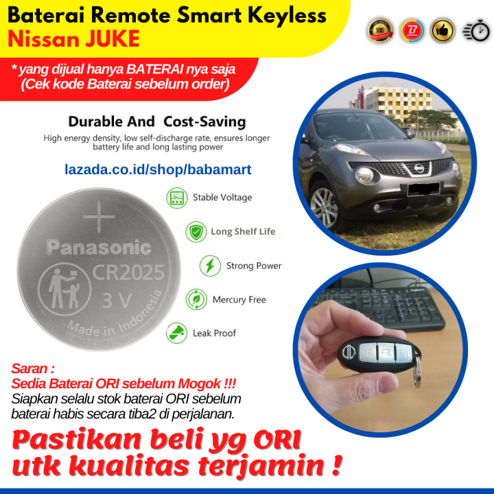 Baterai Remot Mobil Nissan Juke Smart Keyless I Key Intelligent Key