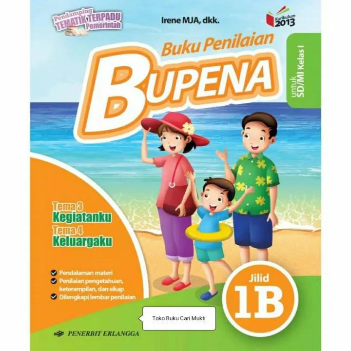 Buku Penilaian Bupena Jilid 1B Untuk SD MI Kelas 1 Penerbit Erlangga