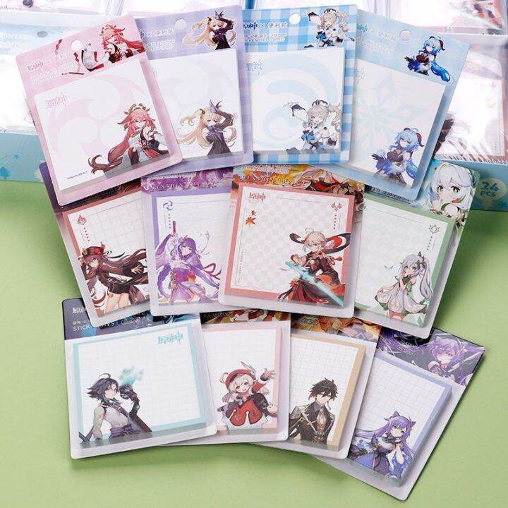 Nahida Hu Tao Yae Miko Memo Pad Post Sticky Anime Genshin Impact Print