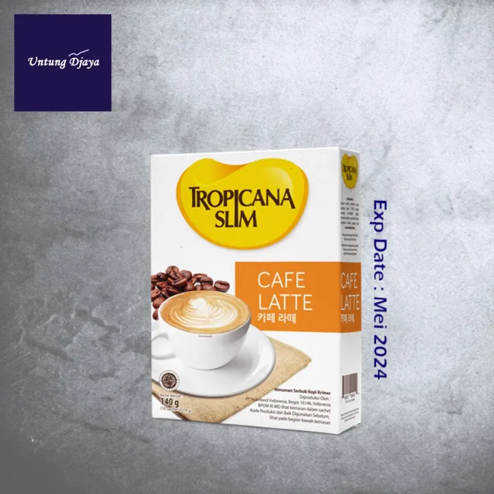 Tropicana Slim Cafe Latte Dus Isi Sachet Sugar Free Minuman Serbuk