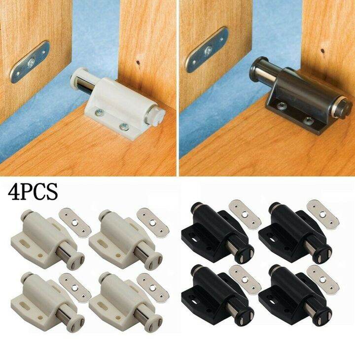 Pcs Push To Open Magnetic Drawer Cabinet Doors Latch Catch Touch