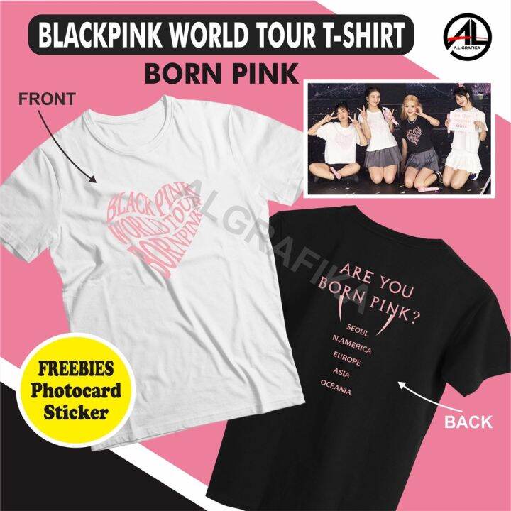 Blackpink BORN PINK WORLD TOUR 2022 KPOP JISOO LISA T Shirt Lazada Co Th