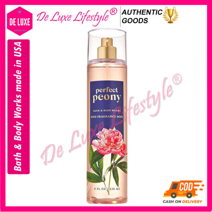 Original Bath Body Works Perfect Peony Fine Fragrance Mist 236 Ml