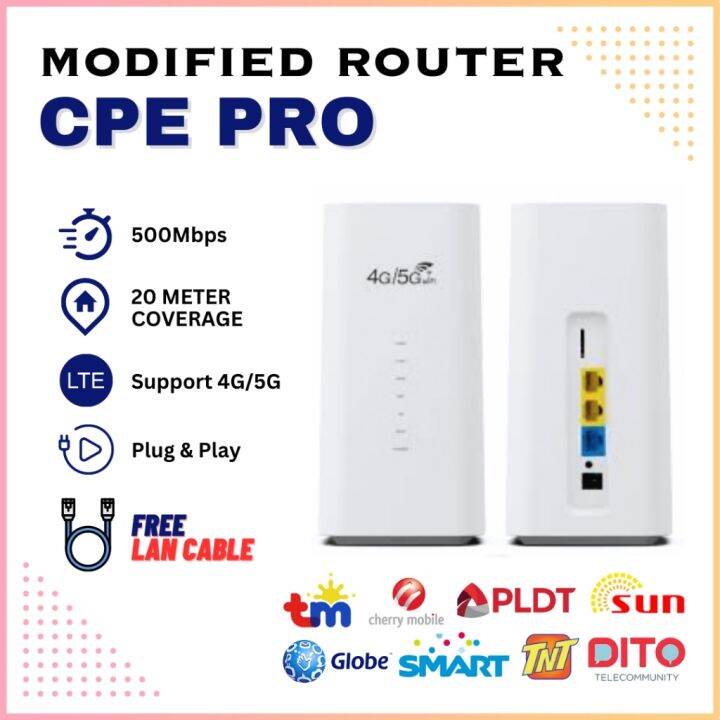 COD WiFi Router Sim Card Modem 4G 5G Pro CPE Original LTE Cat12 Up To