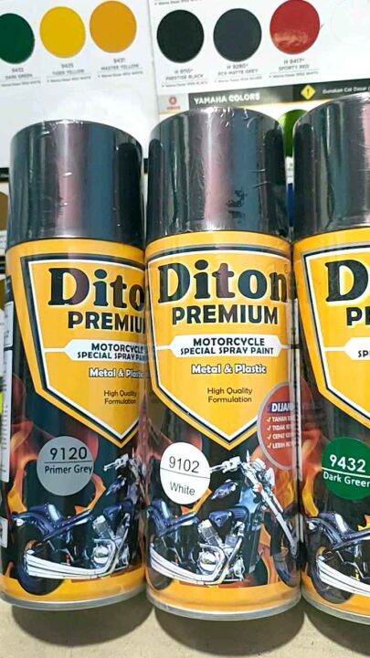 Pilok Cat Semprot Diton Premium Dark Green Hijau Tua 9432 Primer Grey