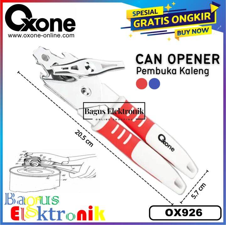 Oxone Can Opener Ox Stainless Steel Pembuka Botol Bukaan Kaleng