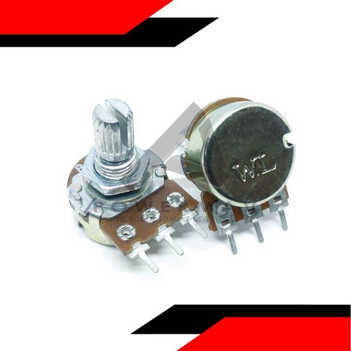 2pcs 100K Ohm Ohms 3 Terminal Linear Taper Rotary Potentiometer B100K