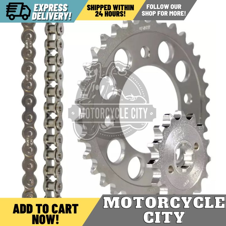 Chrome Osaki Revo Chain And Sprocket Set For Smash 110 115 Raider