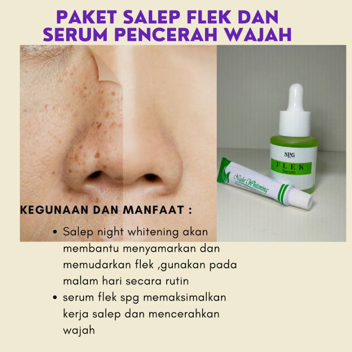 Serum Flek Spg Dan Salep Night Whitening Cream Paket Perawatan