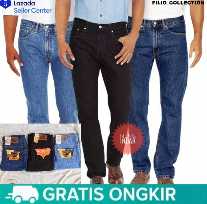 Celana Jeans Standar Reguler Pria Laki2 Lelaki Cowo Cowok Dewasa