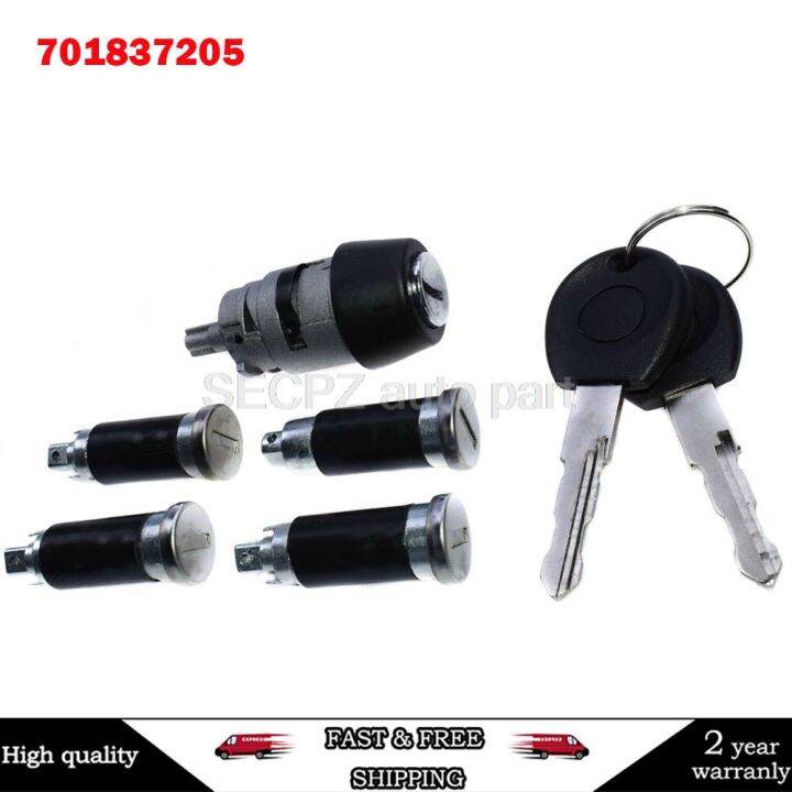 Ignition Switch Door Lock Barrel Set Keys For Vw T Caravelle