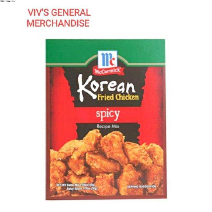 Fast Shipping Mc Cormick Korean Fried Chicken Spicy Recipe Mix 95g