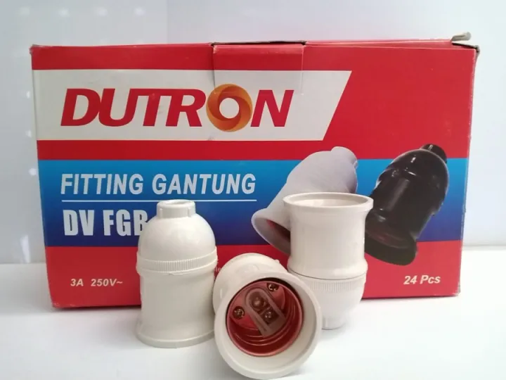 Dutron Fitting Gantung E27 Fitting Lampu Gantung SNI DV FGB 01 PUTIH