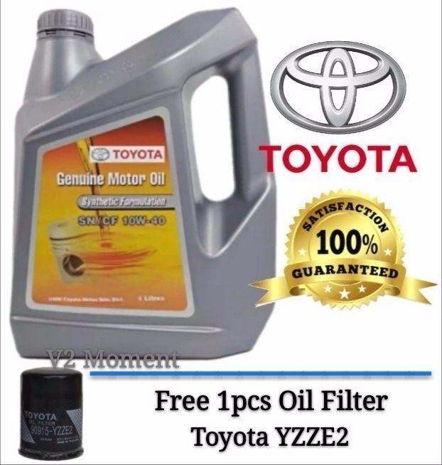 Toyota Semi Synthetic SN CF 10W40 Engine Oil FOC Toyota Oil Filter