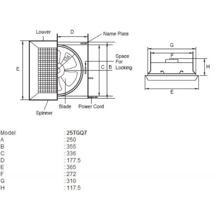 KDK 25TGQ 25TGQ7 10 Ceiling Mount Propeller Ventilating Exhaust Fan