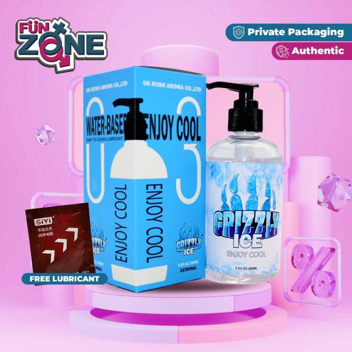 Funzone Grizzly Ice Premium Personal Lubricant Vagina Anal Lube For