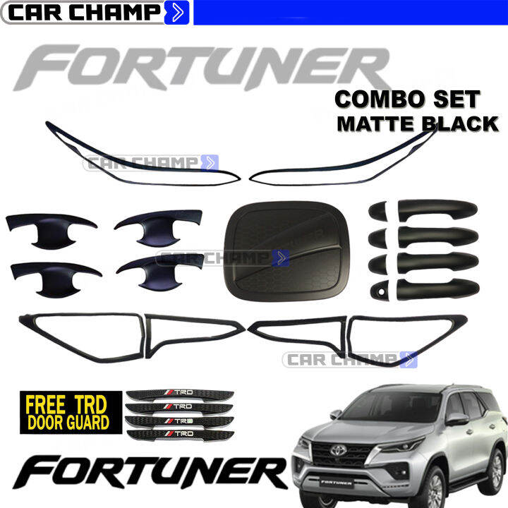 Toyota Fortuner G To X L Garnish Combo Set Matte Black