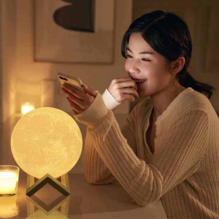 Lampu Led Moon Light Bulan Unik Lucu D Dekorasi Kamar Tidur Estetik