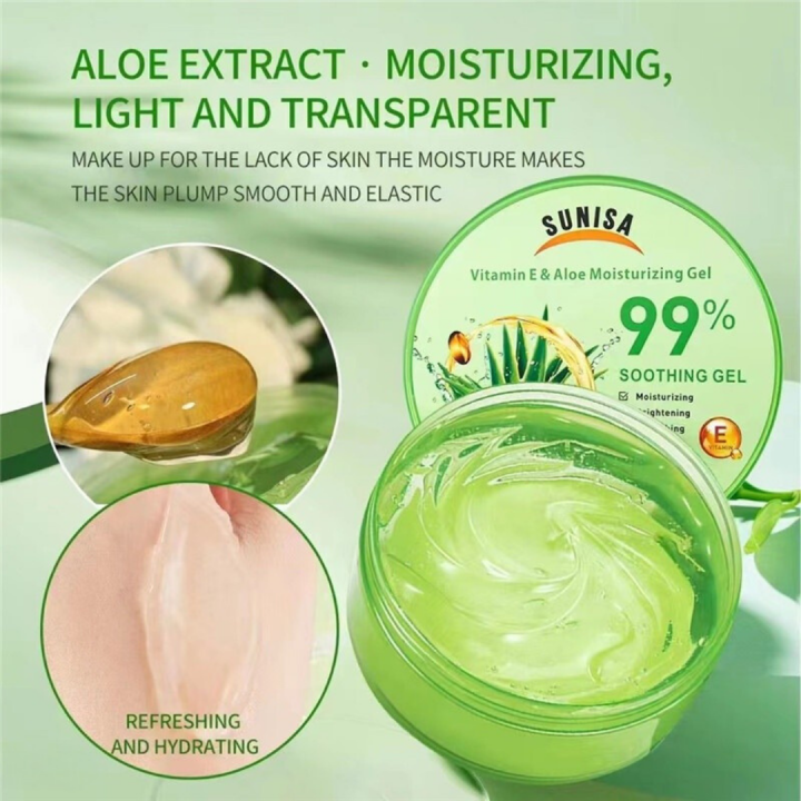 Sunisa Aloe Vera Vitamin E Soothing Gel Moisturizing Brightening