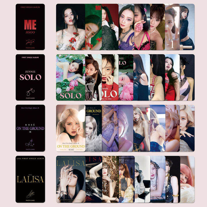 8pcs Set BLACKPINK JISOO LISA JENNIE ROSE Photocards ME LALISA LOMO