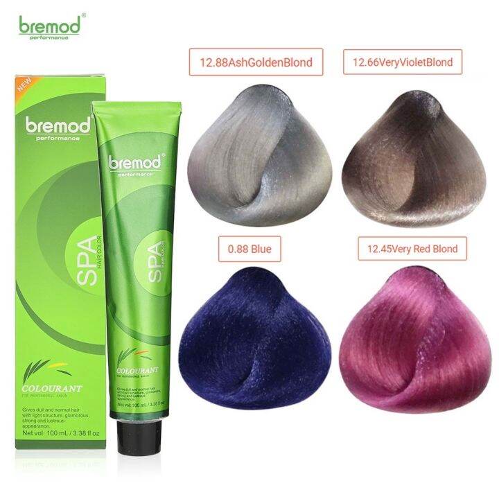 Bremod Hair Colors Hair Dye Cream 100ml Fashion Green Ash Golden Blonde