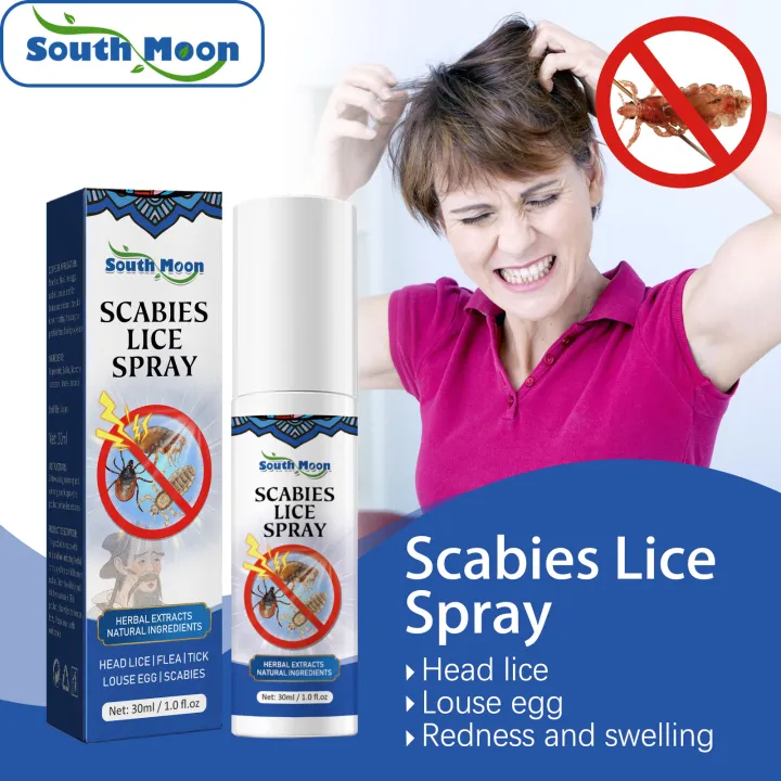 South Moon Pubic Lice Antibacterial Scabies Spray Removal Lice Eggs And