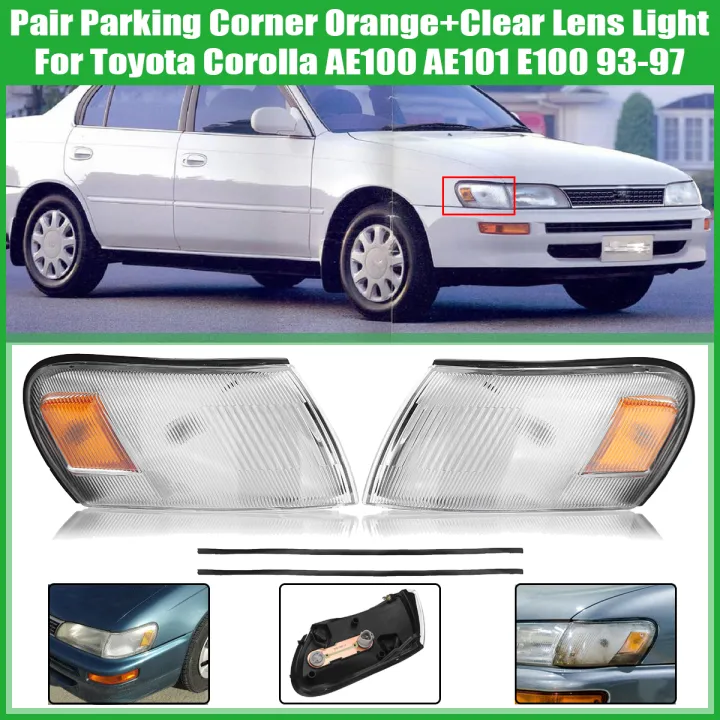 A Pair Parking Corner Lights Amber Orange For Toyota Corolla