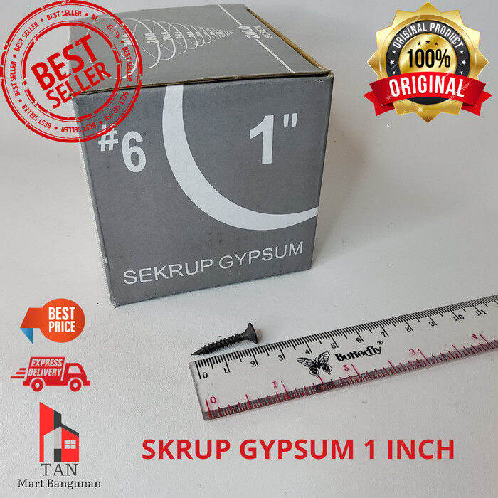 Flash Sale Sekrup Skrup Gypsum Gipsum Zolo Inch Hitam Kotak Dus X