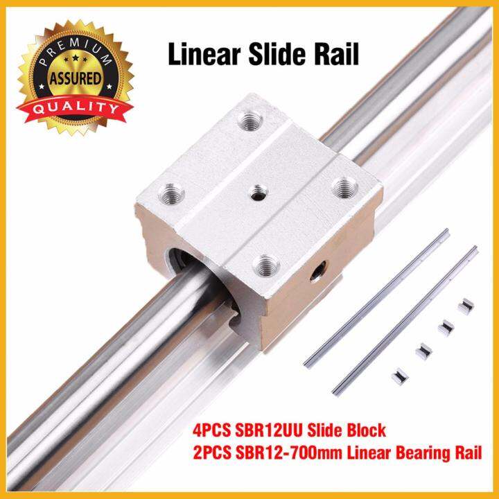 Linear Bearing Rail Slide Guide Shaft SBR12 700mm 12MM 2pcs 4Pcs