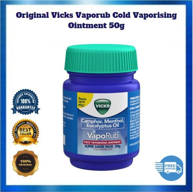 Original Vicks Vaporub Cold Vaporising Ointment G Lazada Ph