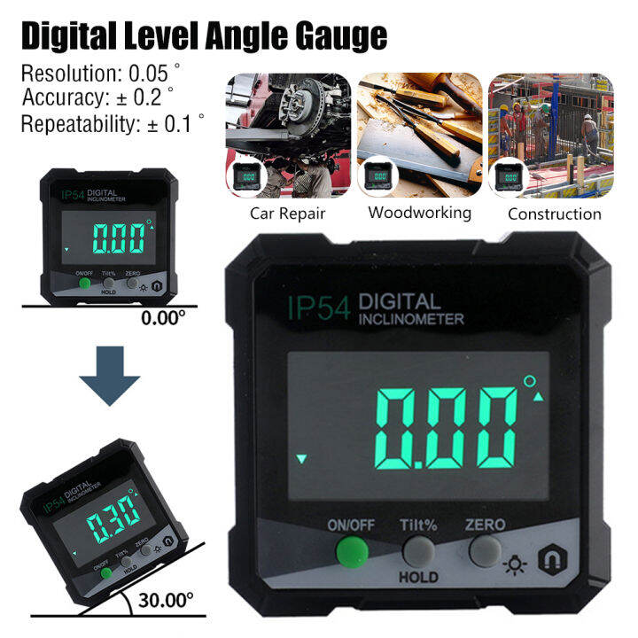 Digital Level Angle Gauge Mini Measuring Inclinometer With