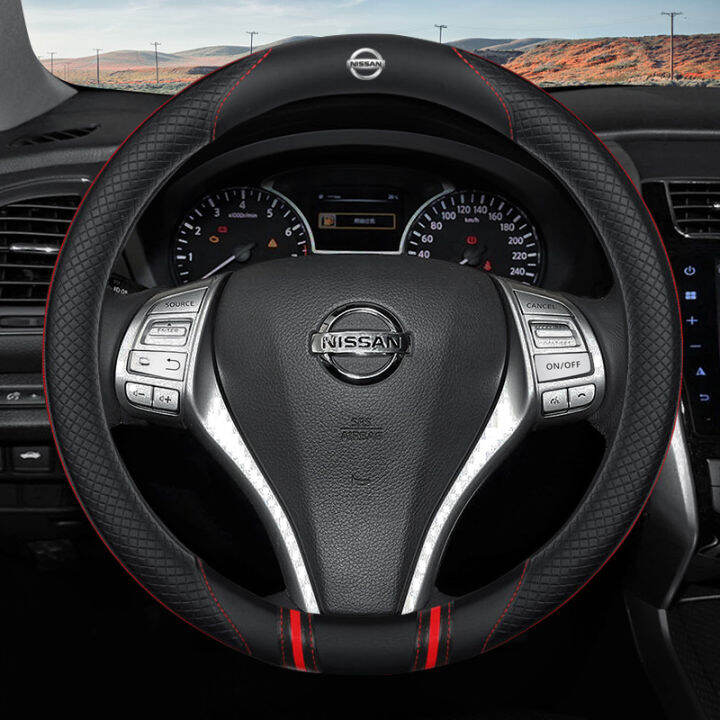 Leather Car Steering Wheel Cover Suitable For Nissan Almera Xtrail