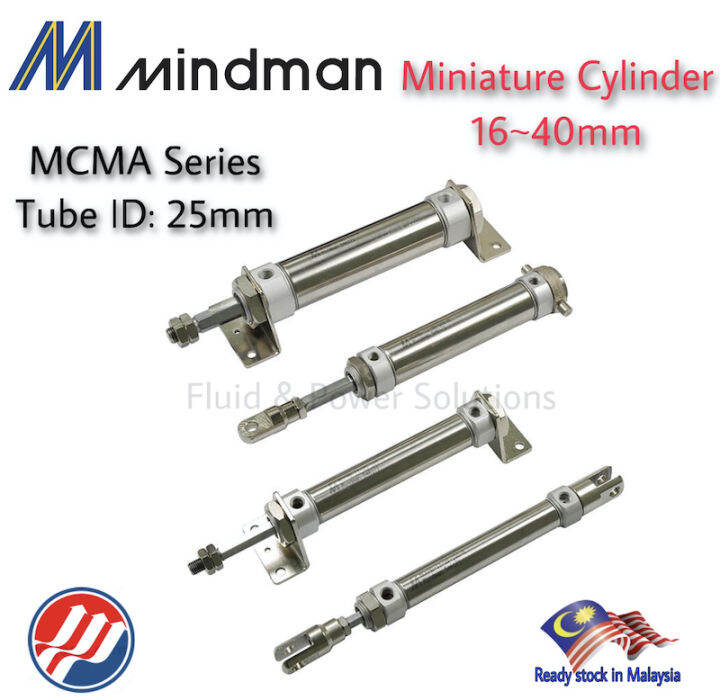 Mindman MCMA Tube ID 25mm Miniature Pneumatic Air Cylinder Stroke