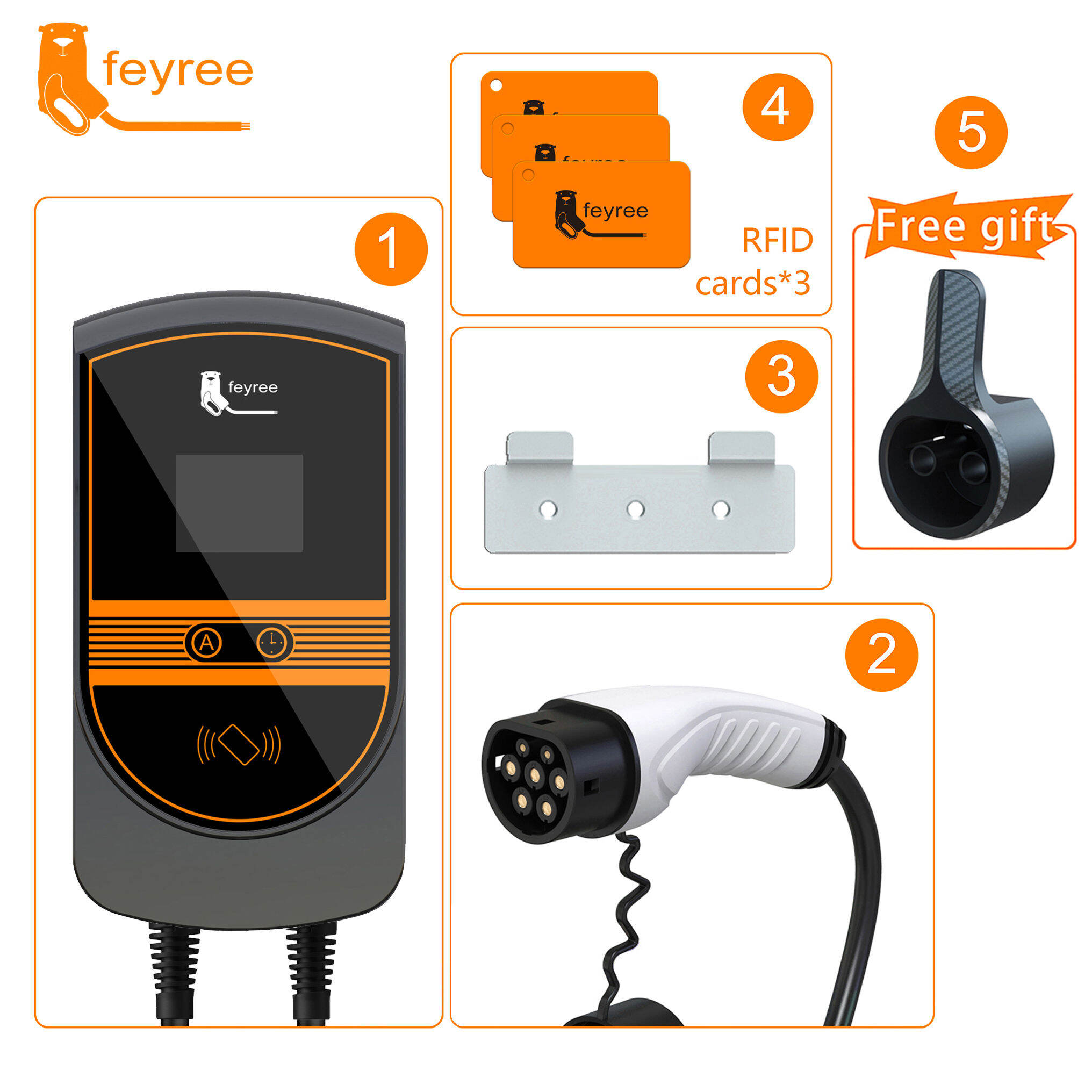 Feyree Ev Charger Type Wall Charger Ev Wallmounted