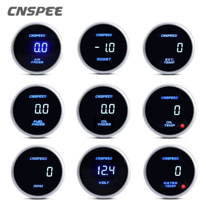 Cnspeed 2 52mm Car Digital Turbo Boost Gauge Tachometer Rpm Gauge