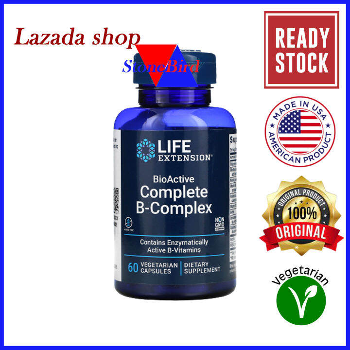 Life Extension BioActive Complete B Complex 60 Vegetarian Capsules