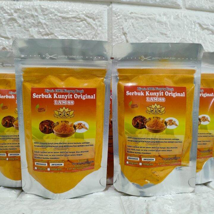 Bubuk Kunyit Murni Kemasan 50gr Lazada Indonesia