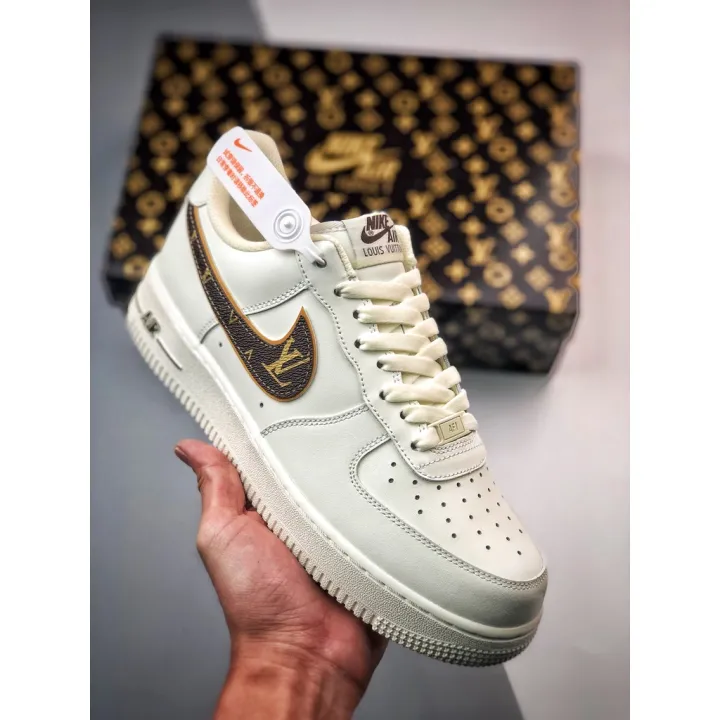 Original Louis Vuitton X Nike Air Force 1 Low Cut Sneakers Shoes For