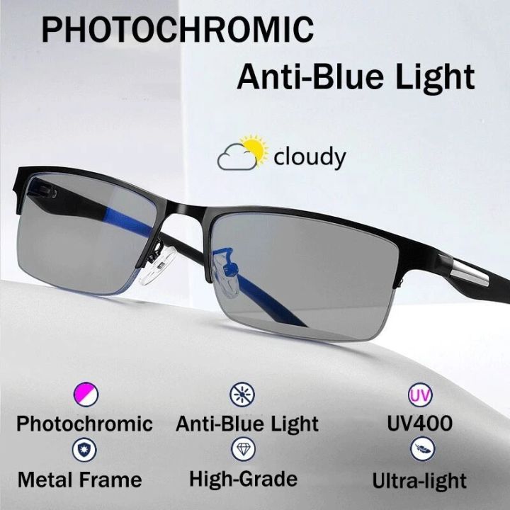 Photochromic Progressive Multifocal Reading Glasses For Men Women