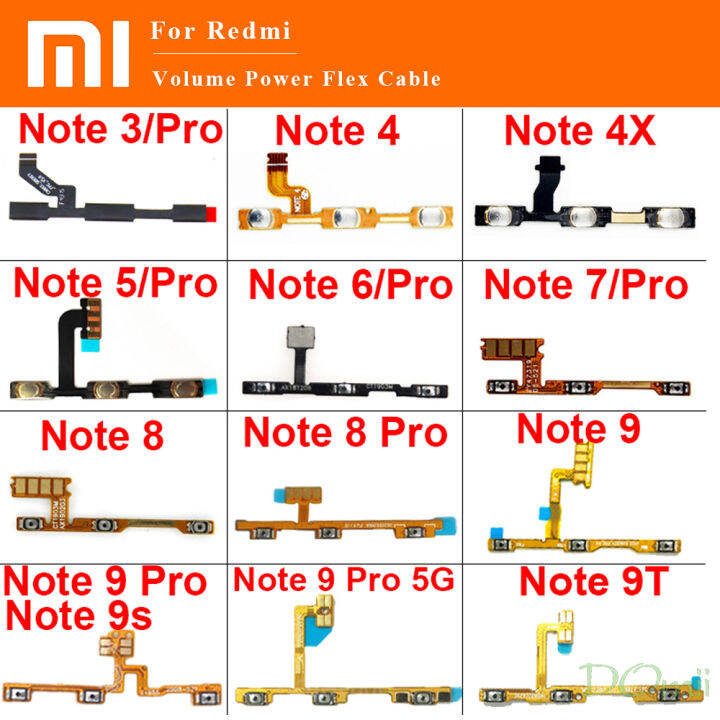 Volume Button Power Switch On Off Button Flex Cable For Xiaomi Redmi