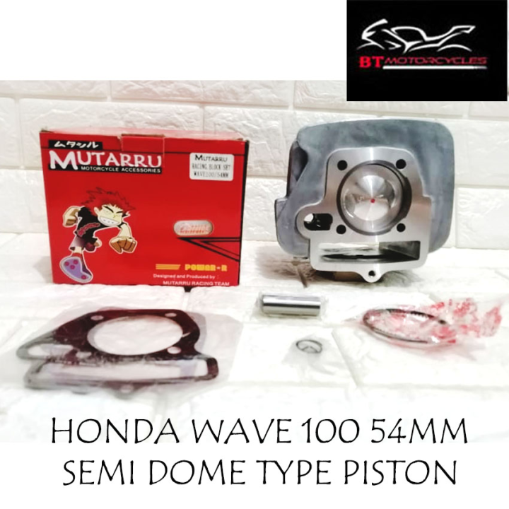 MUTARRU HONDA WAVE 100 54MM SEMI DOME PISTON CYLINDER BLOCK SET Lazada PH