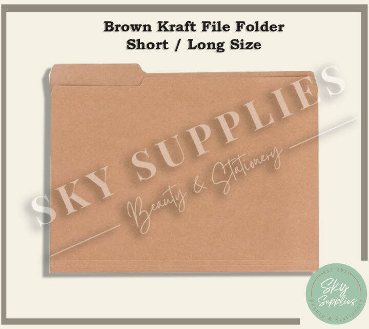 Pcs Brown Kraft File Folder Short Long Size Lazada Ph