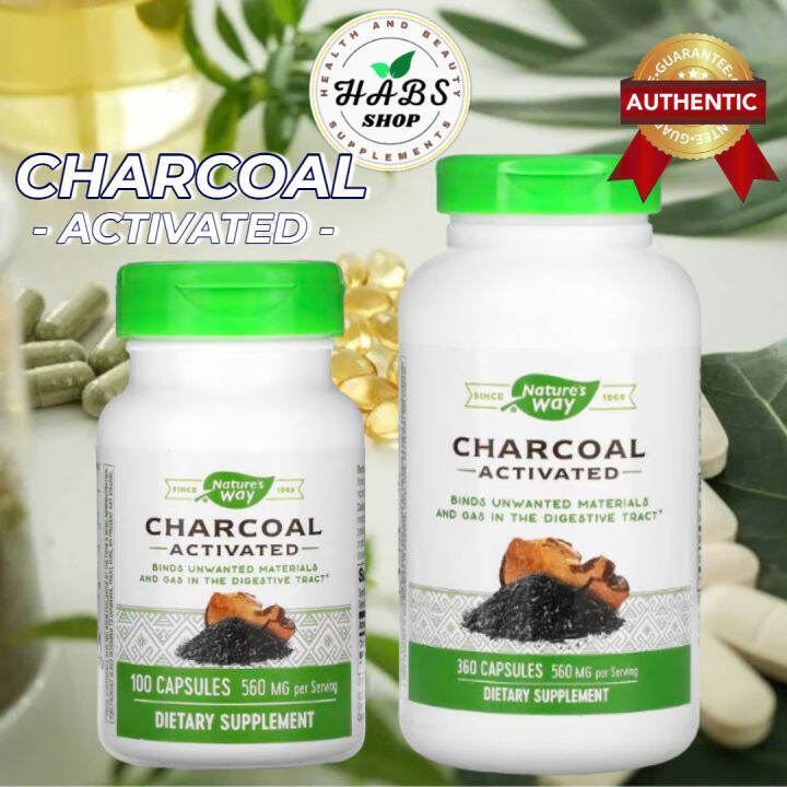 Natures Way Charcoal Activated Mg Capsules Or Mg