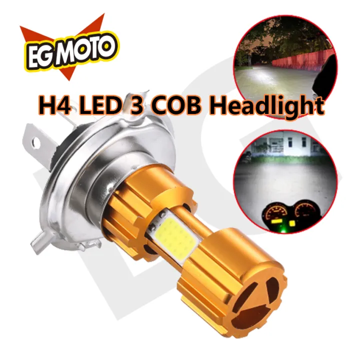 Led Bulb H W Led Cob Motorcycle Headlight Bulb Lm K Hi Lo